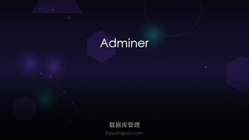 Adminer – 轻量级数据库管理工具
