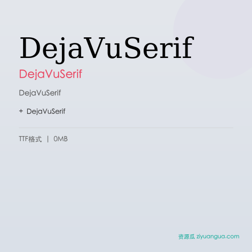 DejaVuSerif – DejaVuSerif