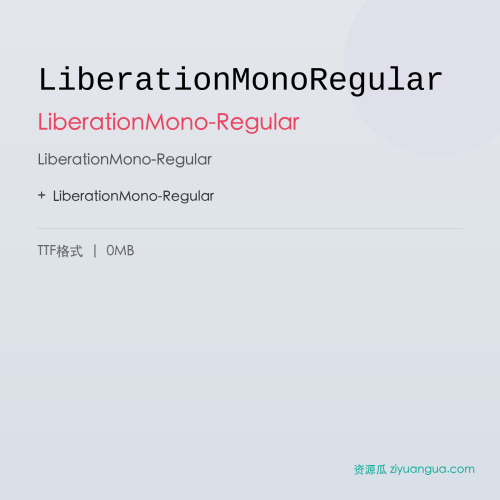 LiberationMonoRegular – LiberationMono-Regular