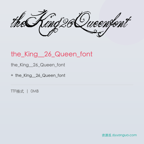 theKing26Queenfont – the_King__26_Queen_font