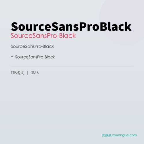 SourceSansProBlack – SourceSansPro-Black