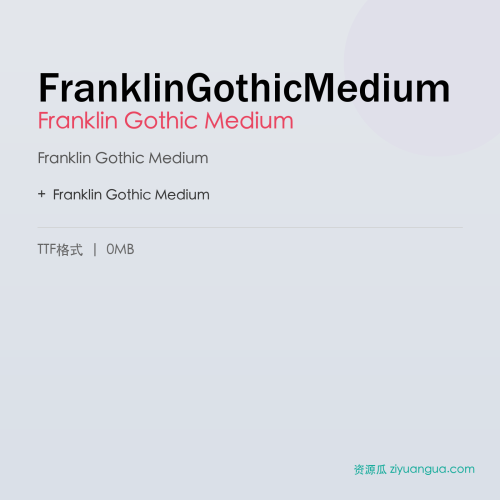 FranklinGothicMedium – Franklin Gothic Medium