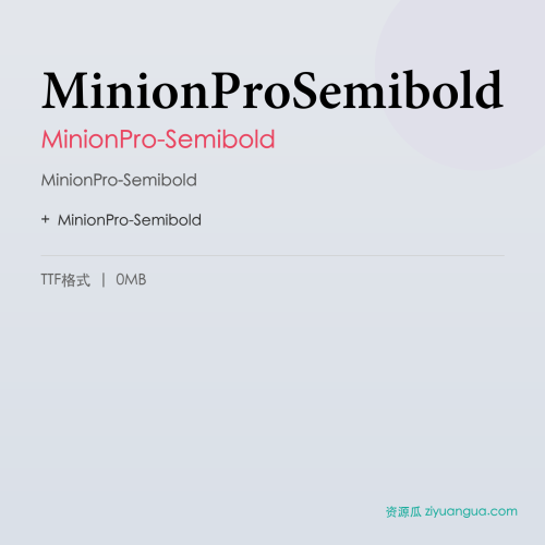 MinionProSemibold – MinionPro-Semibold