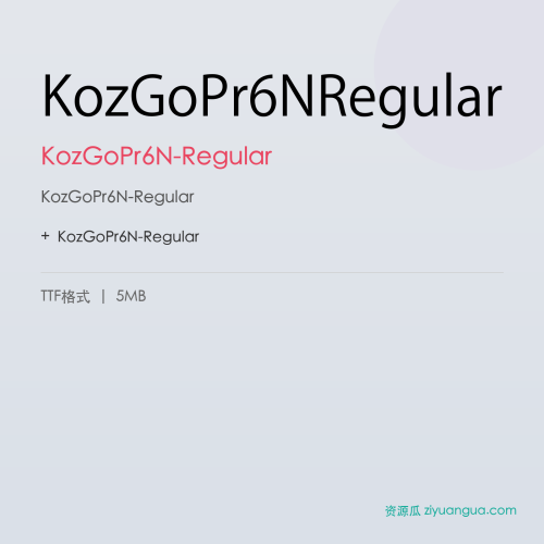 KozGoPr6NRegular – KozGoPr6N-Regular