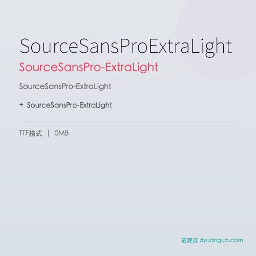 SourceSansProExtraLight – SourceSansPro-ExtraLight