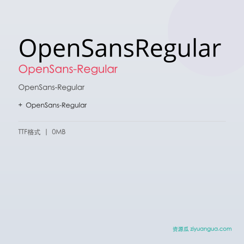 OpenSansRegular – OpenSans-Regular