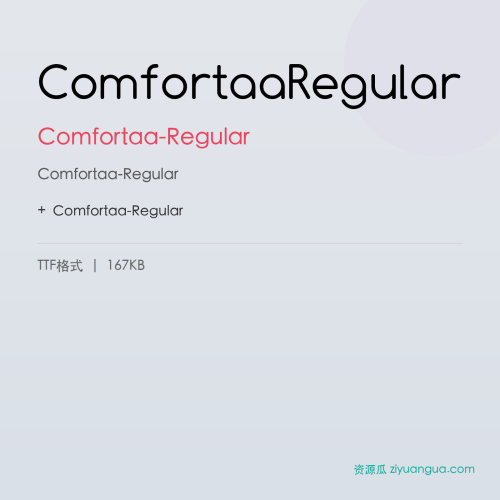 ComfortaaRegular – Comfortaa-Regular