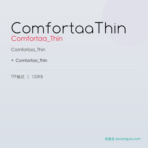 ComfortaaThin – Comfortaa_Thin