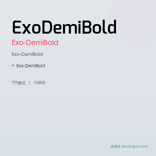 ExoDemiBold – Exo-DemiBold