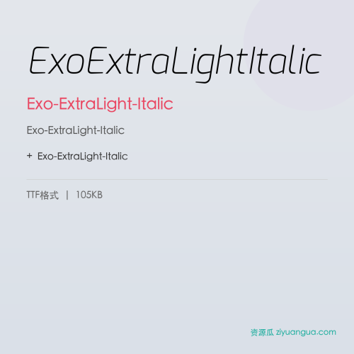 ExoExtraLightItalic – Exo-ExtraLight-Italic