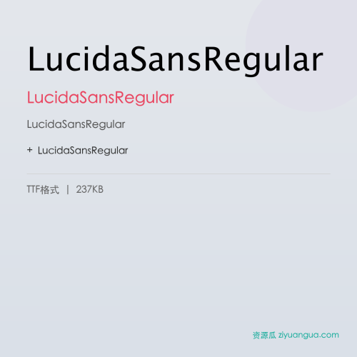 LucidaSansRegular – LucidaSansRegular