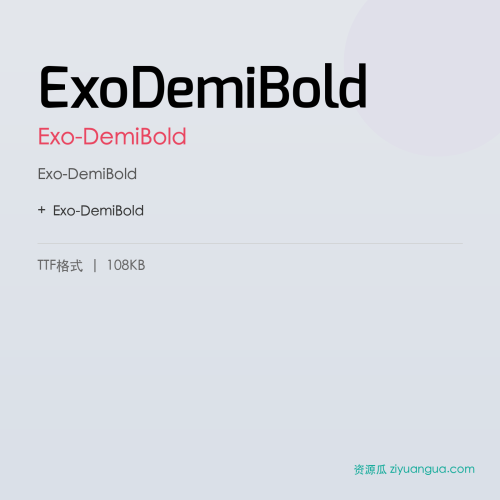 ExoDemiBold – Exo-DemiBold