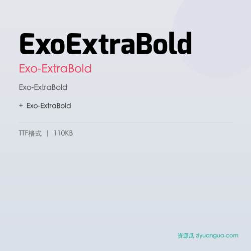 ExoExtraBold – Exo-ExtraBold