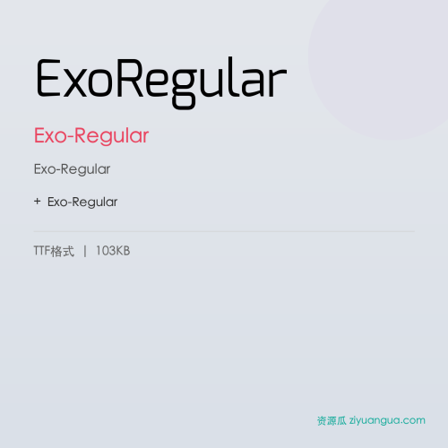 ExoRegular – Exo-Regular