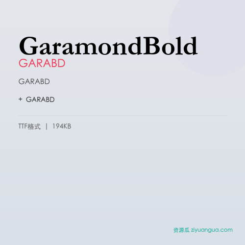 GaramondBold – GARABD