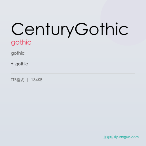CenturyGothic – gothic
