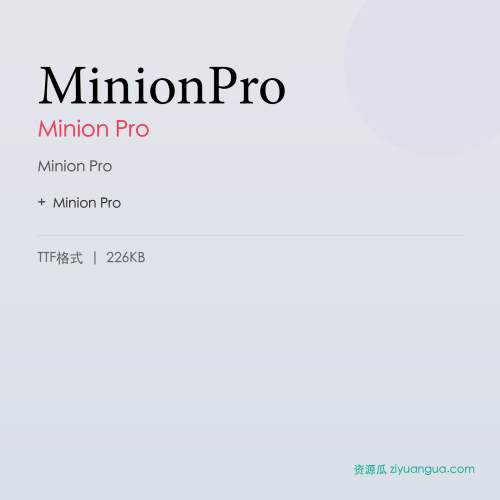 MinionPro – Minion Pro
