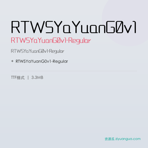 RTWSYaYuanG0v1 – RTWSYaYuanG0v1-Regular